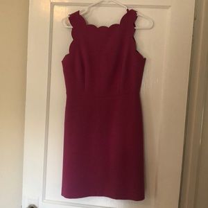 Light purple scalloped LOFT dress.